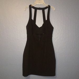 Black dress with front cut out